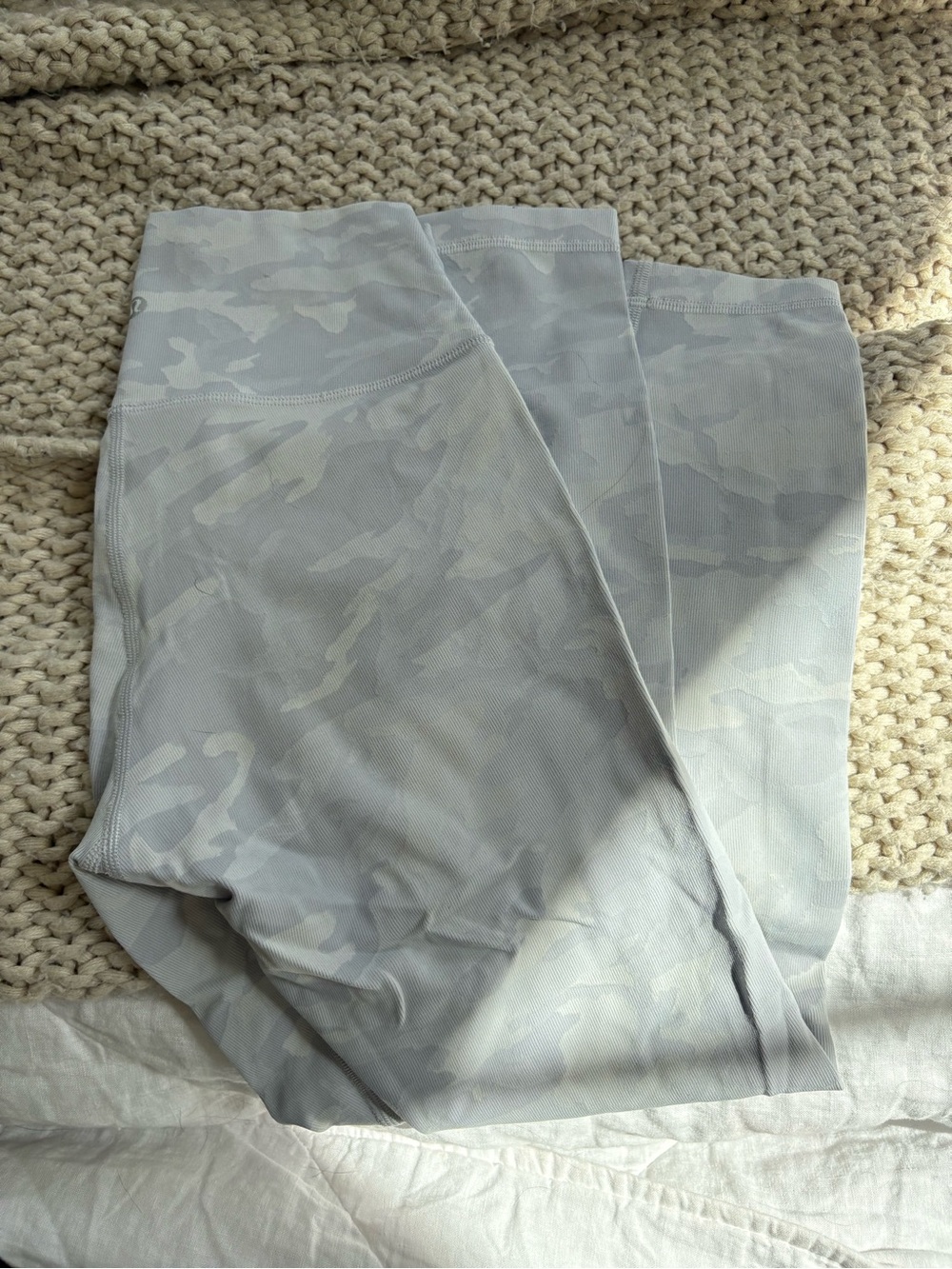 lululemon athletica Light Gray Camo Leggings